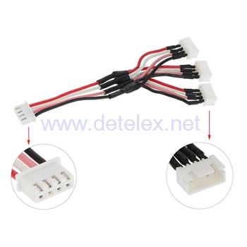 XK-X380 X380-A X380-B X380-C air dancer drone spare parts 1 to 3 charger wire for 11.1V battery